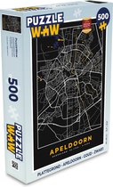 Puzzel Plattegrond - Apeldoorn - Goud - Zwart - Legpuzzel - Puzzel 500 stukjes - Stadskaart
