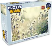 Puzzel Bloemen - Veld - Wit - Legpuzzel - Puzzel 500 stukjes