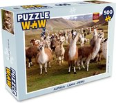 Puzzel Alpaca - Lama - Peru - Legpuzzel - Puzzel 500 stukjes
