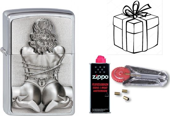 Foto: Geschenkset zippo zippo met zippo benzine en vuursteentjes uniek cadeau