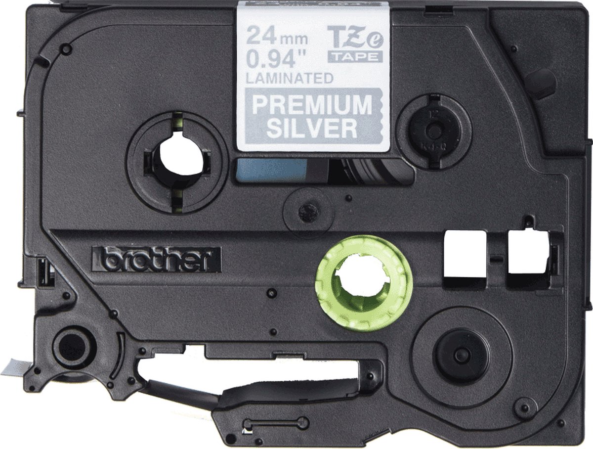 Brother TAPE/TZePR955 24MM WHITE ON SILVER labelprinter-tape