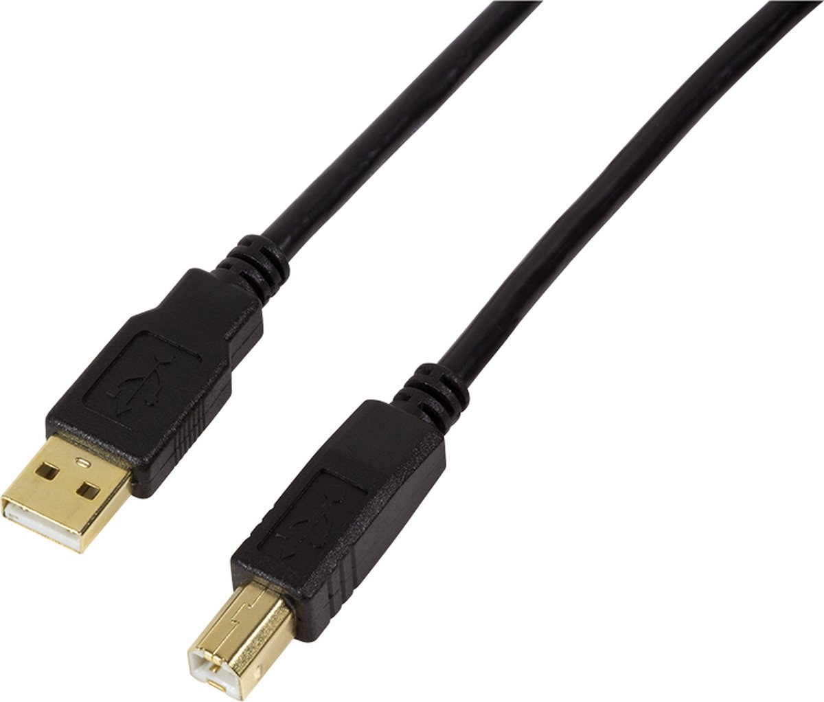 LogiLink UA0264 USB-kabel USB 2.0 10 m USB A USB B Zwart