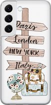 Leuke Telefoonhoesjes - Hoesje geschikt voor Samsung Galaxy S22+ - Where to go next - Soft case - TPU - Tekst - Multi