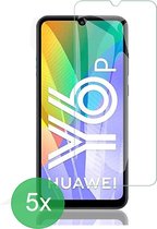 Geschikt Voor: Huawei Y6p Screenprotector 5x - screen protector - glas - bescherm - beschermglas - ZT Accessoires