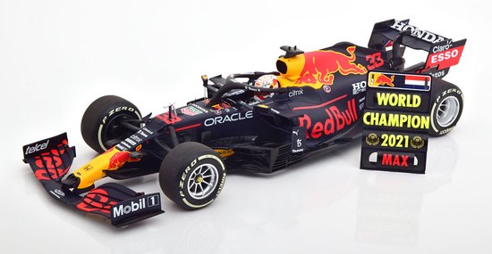 Red Bull Racing Honda RB16B #33 Winner Abu Dhabi GP 2021 +Pitboard WC 2021 - 1:18 - Minichamps