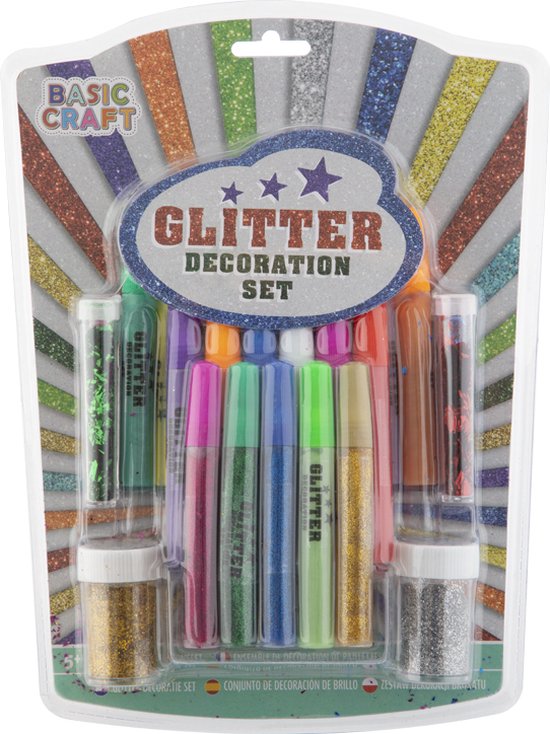 Grafix Lot de 17 Décoration à Set – Saupoudrer de Glitter – Marqueurs de  colle à
