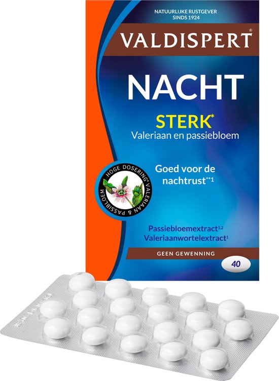 Valdispert Nacht Sterk - Natuurlijke rustgever - 40 tabletten