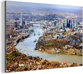Photo aérienne de London Aluminium 120x80 cm - Tirage photo sur aluminium (décoration murale en métal)