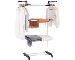 Inklapbaar Droogrek Universeel – Laundry Drying Rack - Wasrek voor in de Badkamer/Tuin/Slaapkamer/Balkon – Duurzam 70 x 125 x 170 cm