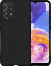 Hoesje Geschikt voor Samsung A23 Hoesje Siliconen Case Hoes - Hoes Geschikt voor Samsung Galaxy A23 Hoes Cover Case - Zwart