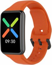 Siliconen Smartwatch bandje - Geschikt voor Oppo Watch Free siliconen bandje - oranje - Strap-it Horlogeband / Polsband / Armband - Watch Free