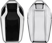 kwmobile autosleutelhoes geschikt voor BMW Display Key autosleutel - TPU beschermhoes in hoogglans zilver