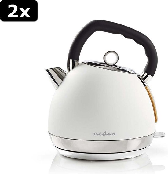 Nedis KAWK510EWT Waterkoker Controlelampje Aantal/Volume: 1.7 l Wit