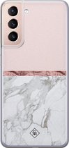 Casimoda® hoesje - Geschikt voor Samsung S21 Plus - Rose All Day - Backcover - Siliconen/TPU - Roze