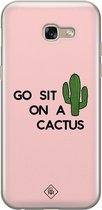 Casimoda® hoesje - Geschikt voor Samsung A5 2017 - Go Sit On A Cactus - Backcover - Siliconen/TPU - Roze