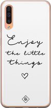 Casimoda® hoesje - Geschikt voor Samsung A50/A30s - Enjoy Life - Backcover - Siliconen/TPU - Zwart