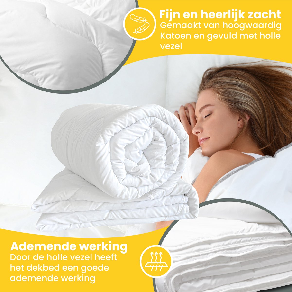 Sleep Comfy - Nature Series - Hotel Kwaliteit 4 Seizoenen Dekbed | 200x200  cm - 30... | bol.com