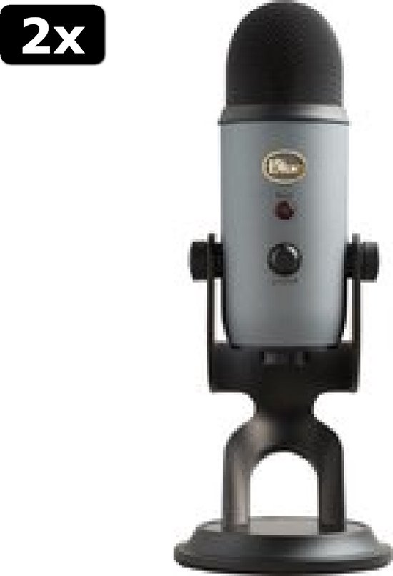 2x Blue Microphones Yeti USB Microfoon voor Studiokwaliteit Streaming