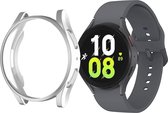 YONO Screen Protector Bumper geschikt voor Galaxy Watch 5 (40 mm) - Full Cover Case - Hoesje - Zilver