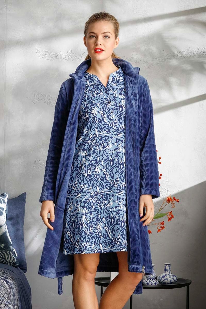 Rebelle fleece damesbadjas met rits online kopen - - gratis verzending