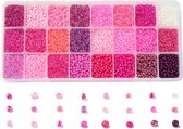 Rocailles kralen | kralen roze | 3 mm | XXL kralen set | diy sieraden maken