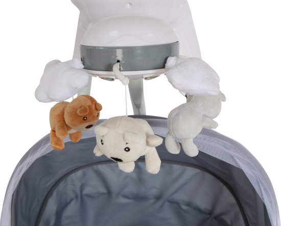 Elektrische aangedreven Baby schommelstoel -baby swing - Wieg en wipstoel in 1 met muziek - incl. muggennet - Geschikt voor 0-36 maanden van Luxeuro — afbeelding 3