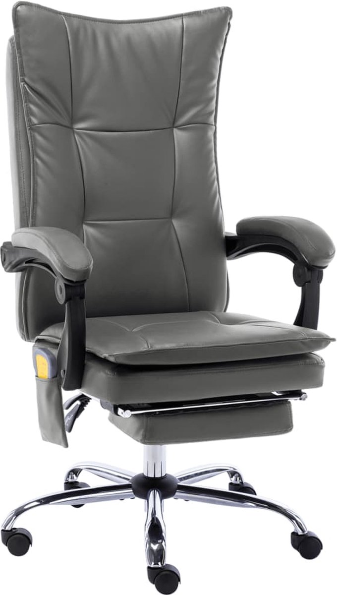 Prolenta Premium - Massage kantoorstoel kunstleer antraciet