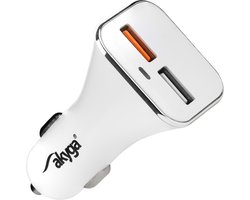 Akyga AK-CH-08 chargeur de téléphones portables Blanc Auto
