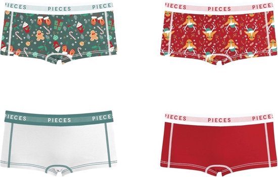 Pieces Dames short - 4-Pack - Christmas Time - XS