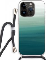 Case Company® - Hoesje met koord geschikt voor iPhone 14 Pro hoesje met Koord - Ocean - Telefoonhoesje met Zwart Koord - Extra Bescherming aan alle Kanten en Over de Schermrand