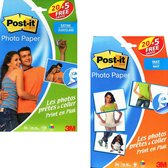 Post-It - Fotopapier Sticky 10x15cm Herpositioneerbaar - Mat & Zijdeglans - 2 Stuks