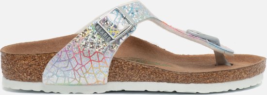 Birkenstock Gizeh Flashy Hologram slippers zilver - Maat 38
