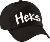 Heks verkleed pet zwart voor kinderen - baseball cap - carnaval verkleedaccessoire voor kostuum