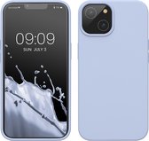 kwmobile telefoonhoesje geschikt voor Apple iPhone 14 - Hoesje met siliconen coating - Smartphone case in mat lichtblauw