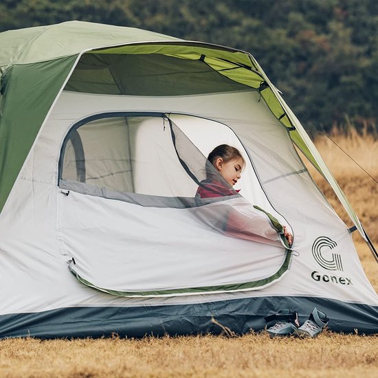 Professionele Kampeertent - Camping Tent - 6 Persoons - Pop UP - Famillie - Waterdicht - Eenvoudig in te stellen - Lichtgewicht - 4 Seizoenen tent - Backpacken - Outdoor — afbeelding 3