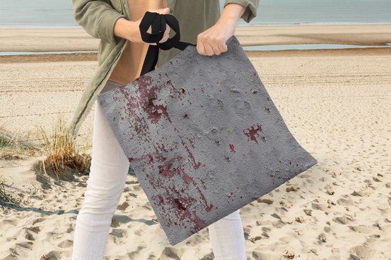 Sac Bandoulière - Sac De Plage - Shopper Rouille - Métal - Vintage - Motif - 40x40 cm - Sac Coton