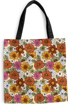 Sac Bandoulière - Sac De Plage - Shopper Vintage - Fleurs - Motifs - 45x45 cm - Sac Coton