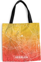 Sac bandoulière - Sac de plage - Shopper City map - Heerlen - Jaune - 45x45 cm - Sac en coton