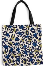 Sac à bandoulière - Sac de plage - Shopper Panther - Design - Blauw - Vert - 45x45 cm - Sac en coton