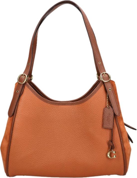 Berliner Bags Vintage schoudertas Marbella M, grote schoudertas, crossbody bag van leer, handtas voor dames, donkergrijs M, Medium