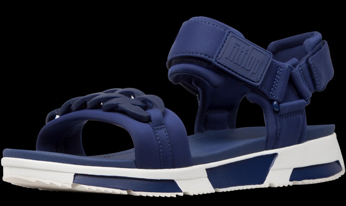FitFlop Heda Chain Back-Strap Sandals BLAUW - Maat 39 | bol