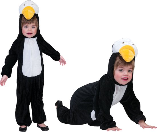 Dieren Kostuum | Onesie Pinguin | Kinderen | Maat 164 | Verkleedkleding |  Pyjama | bol.com