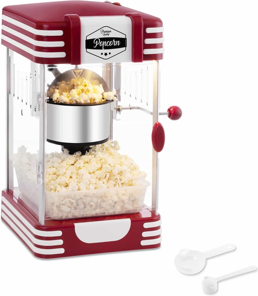 Bredeco Popcornmachine Retro-design jaren 50 rood