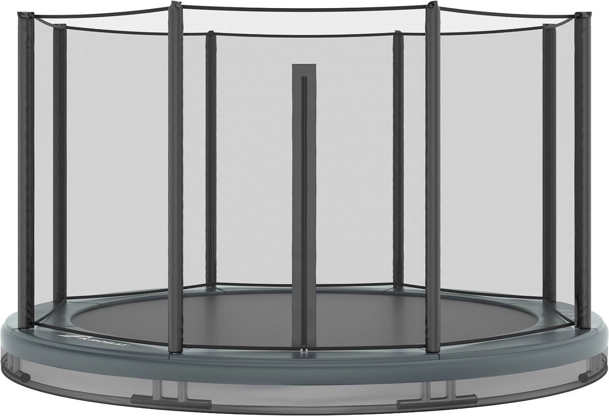 Akrobat Orbit Inground Trampoline 365 Antraciet, incl. veiligheidsnet