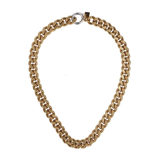 Stainless Steel Karabijnsluiting met Buigring (13 x 7 mm) Goud (5 Stuks