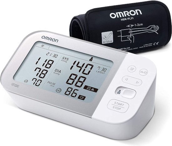 Omron M6 Comfort - Bloeddrukmeter Bovenarm - Aanbevolen door Hartstichting - Blood Pressure Monitor met Hartslagmeter - Omron