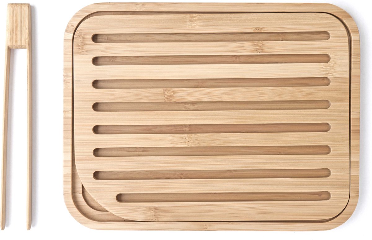 Broodplank 26x20 cm met Broodtang