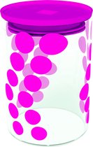 Zak!Designs - Dot Dot Voorraadpot 900 ml - Glas - Roze