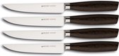 Felix Solingen - Size S Smoked Oak Steak Knife Set of 4 Pieces