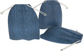 Bee's Wax - Winter Edition Vershoudzak Set van 3 Stuks - Bijenwas - Blauw